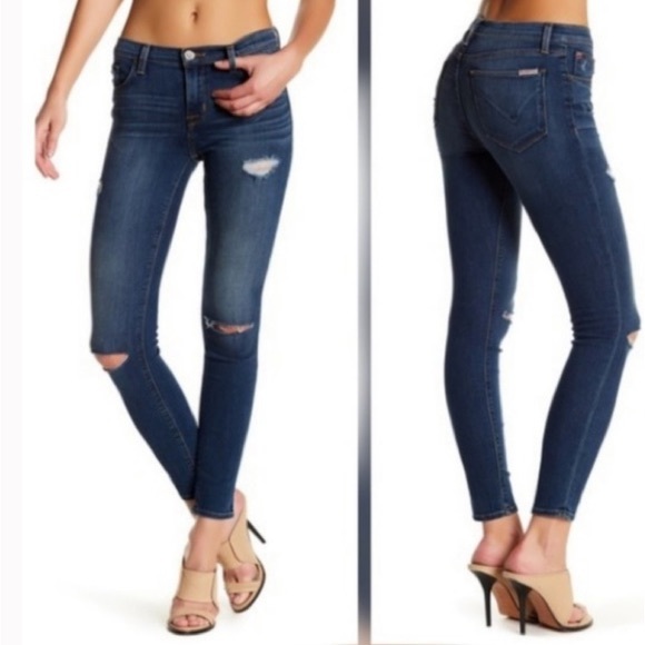 Hudson Krista Distressed Skinny Jeans Size 25 - Picture 2 of 6
